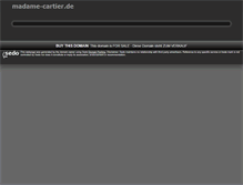 Tablet Screenshot of madame-cartier.de